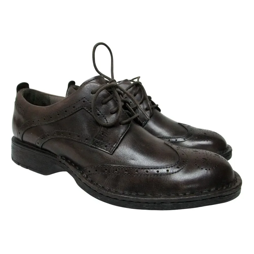 Clarks men's size 8.5 M 86139 men's oxford shoes leather brown wing tip
